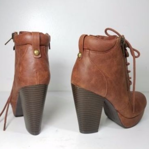 *SALE*Material Girl Rheta Lace-Up Platform Booties - Picture 6 of 8